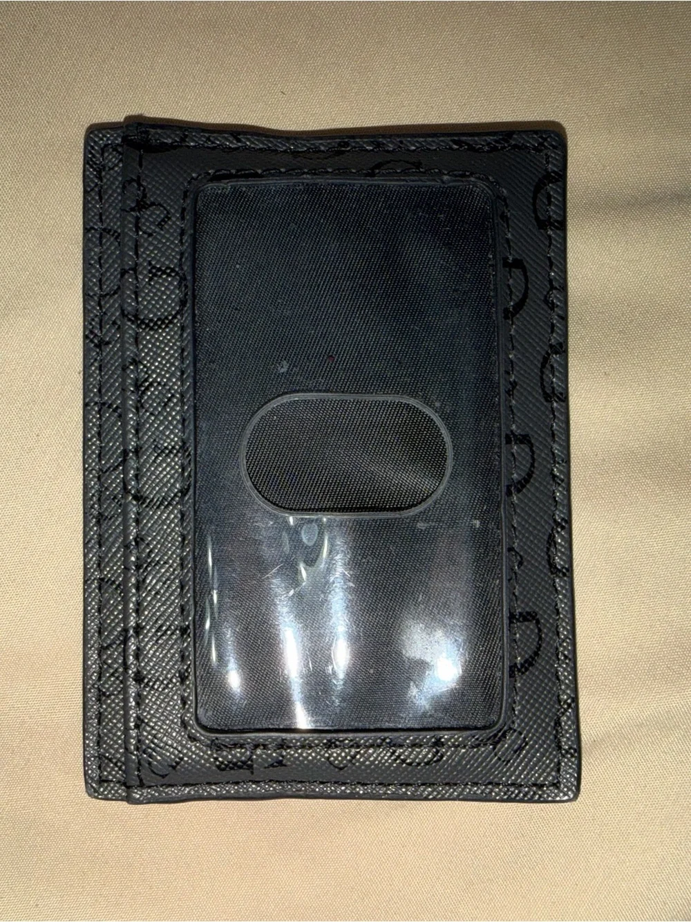 G by Guess Black Monogram Card Holder
